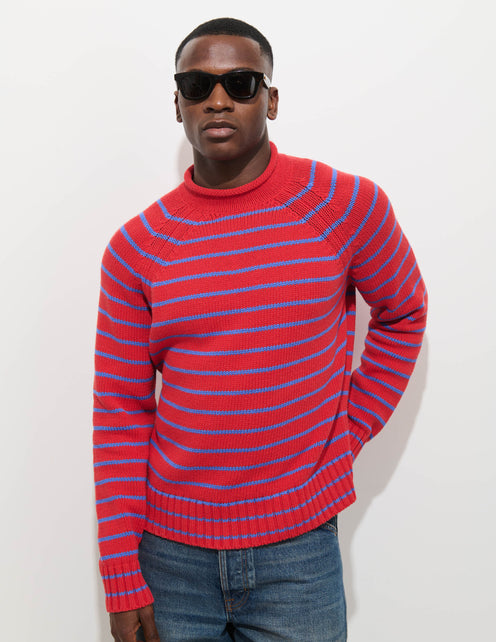 Alex Striped Rollneck In Cotton