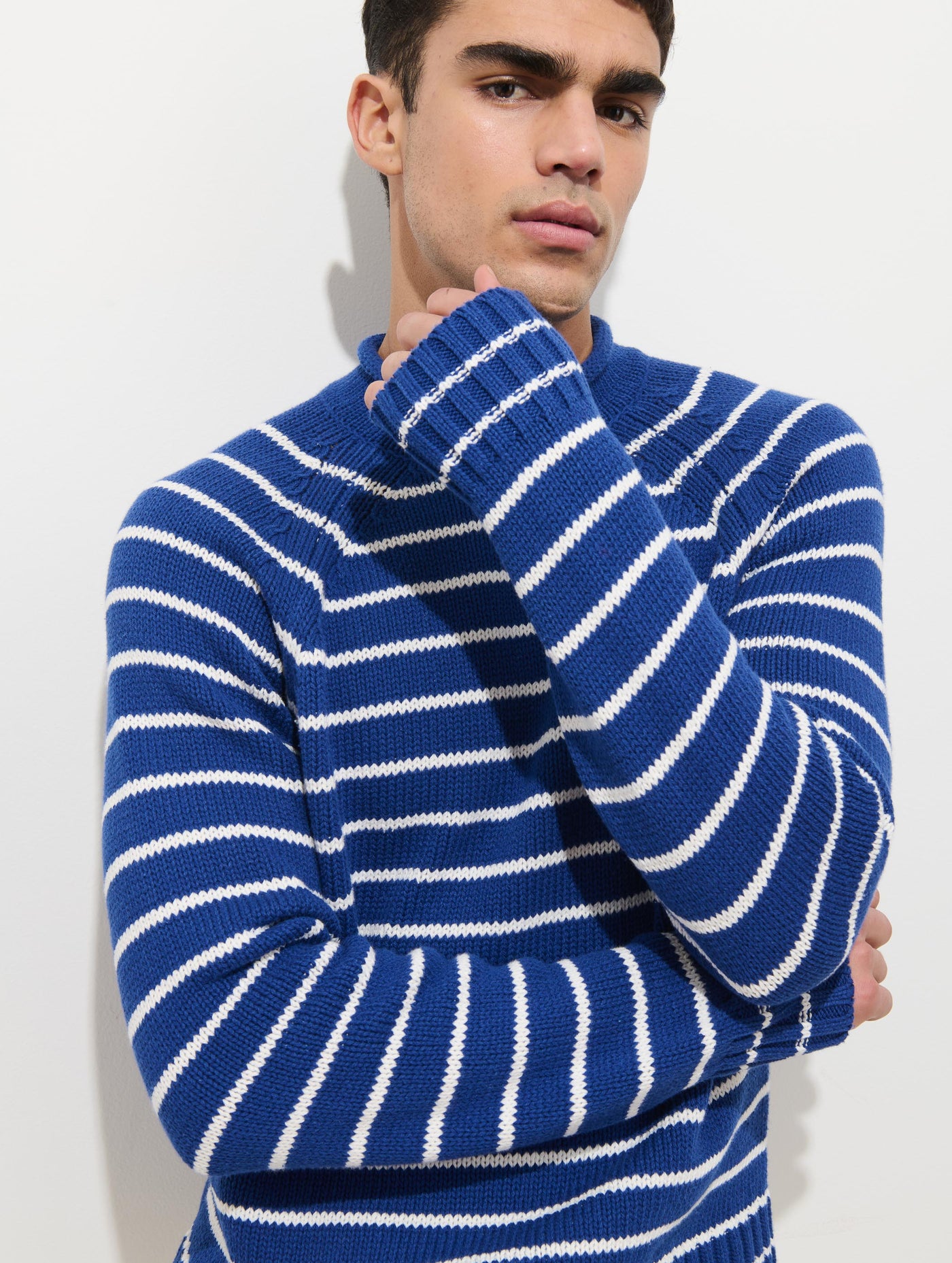Alex Striped Rollneck In Cotton