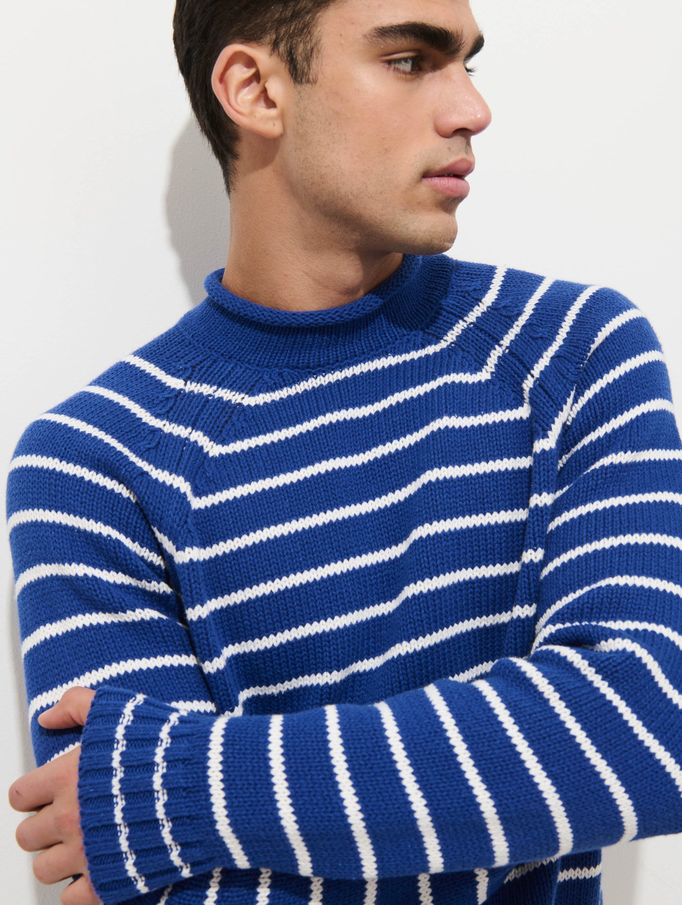 Alex Striped Rollneck In Cotton