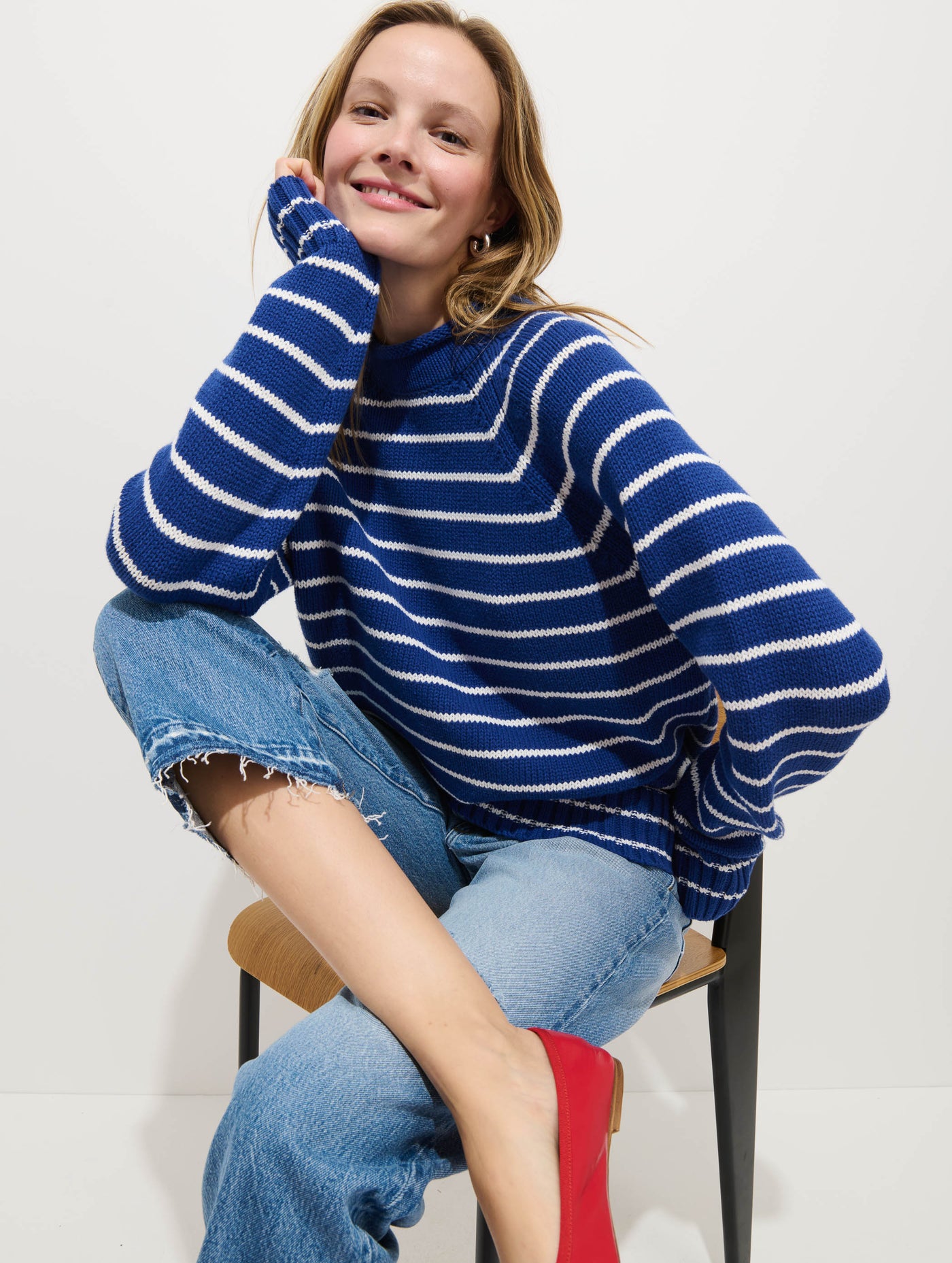 Alex Striped Rollneck In Cotton