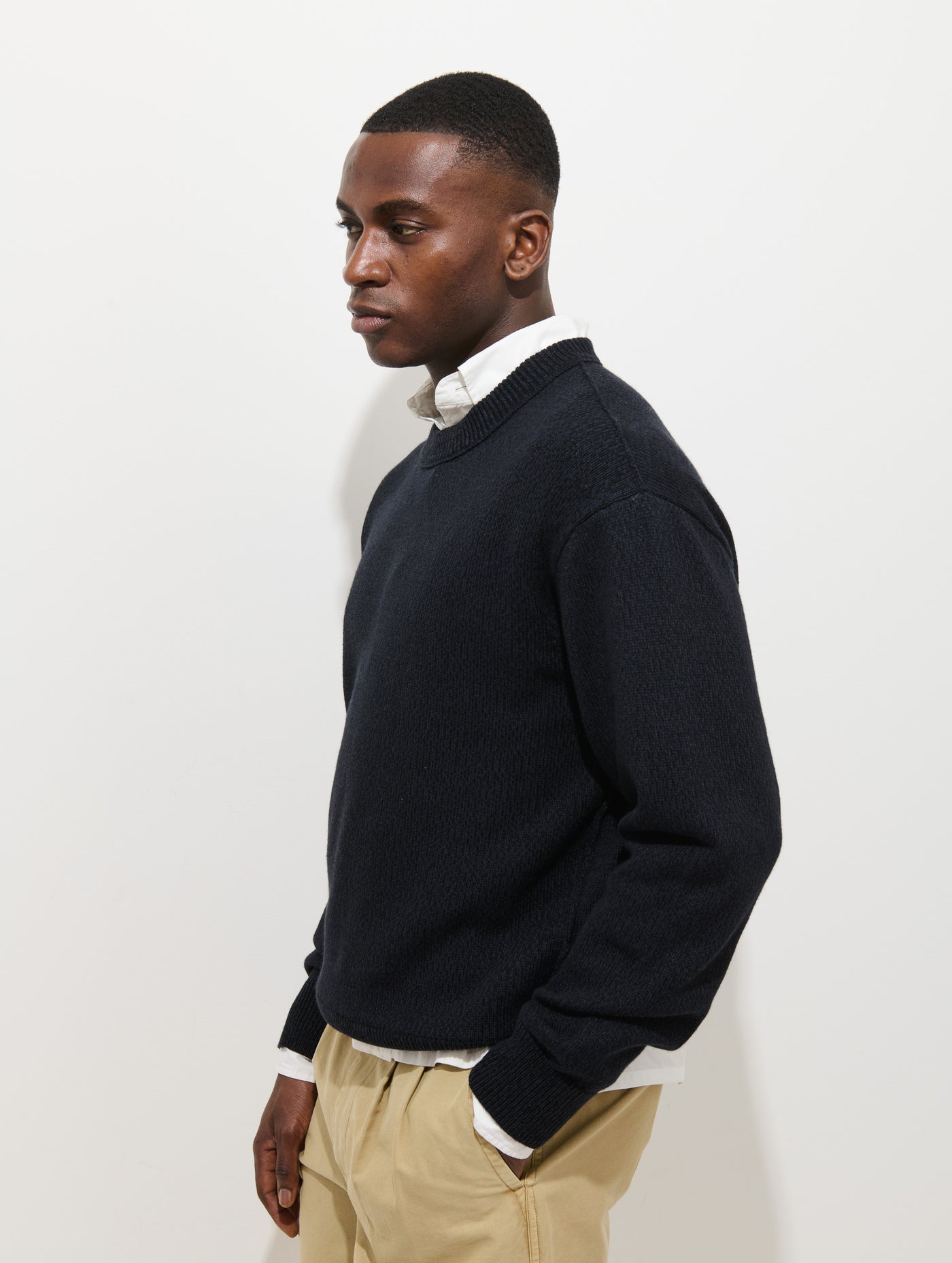 Gabriel Crewneck Sweater In Cotton Linen