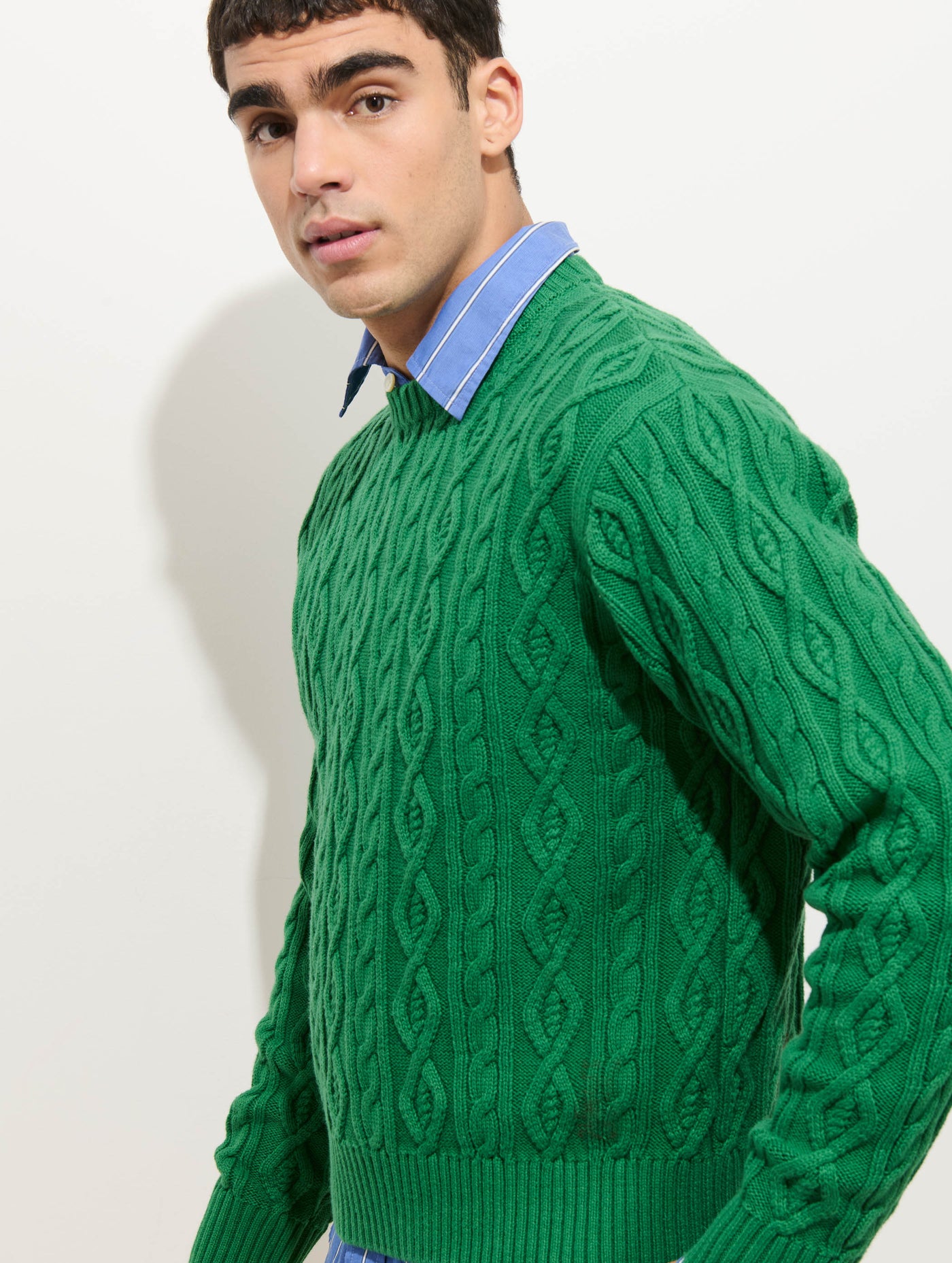 Aaron Cable Sweater in Cotton