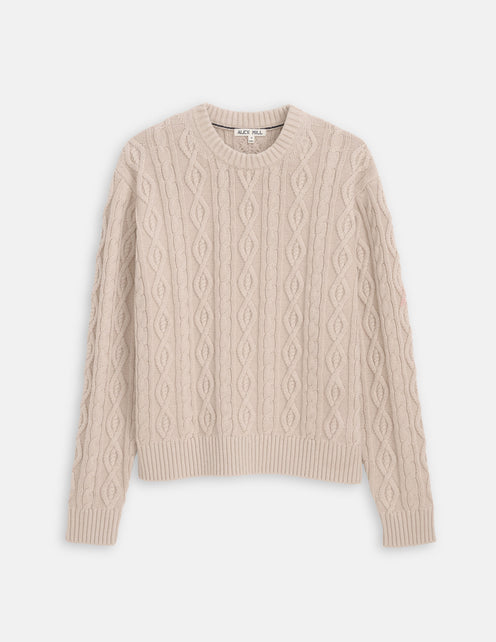 Aaron Cable Sweater in Cotton