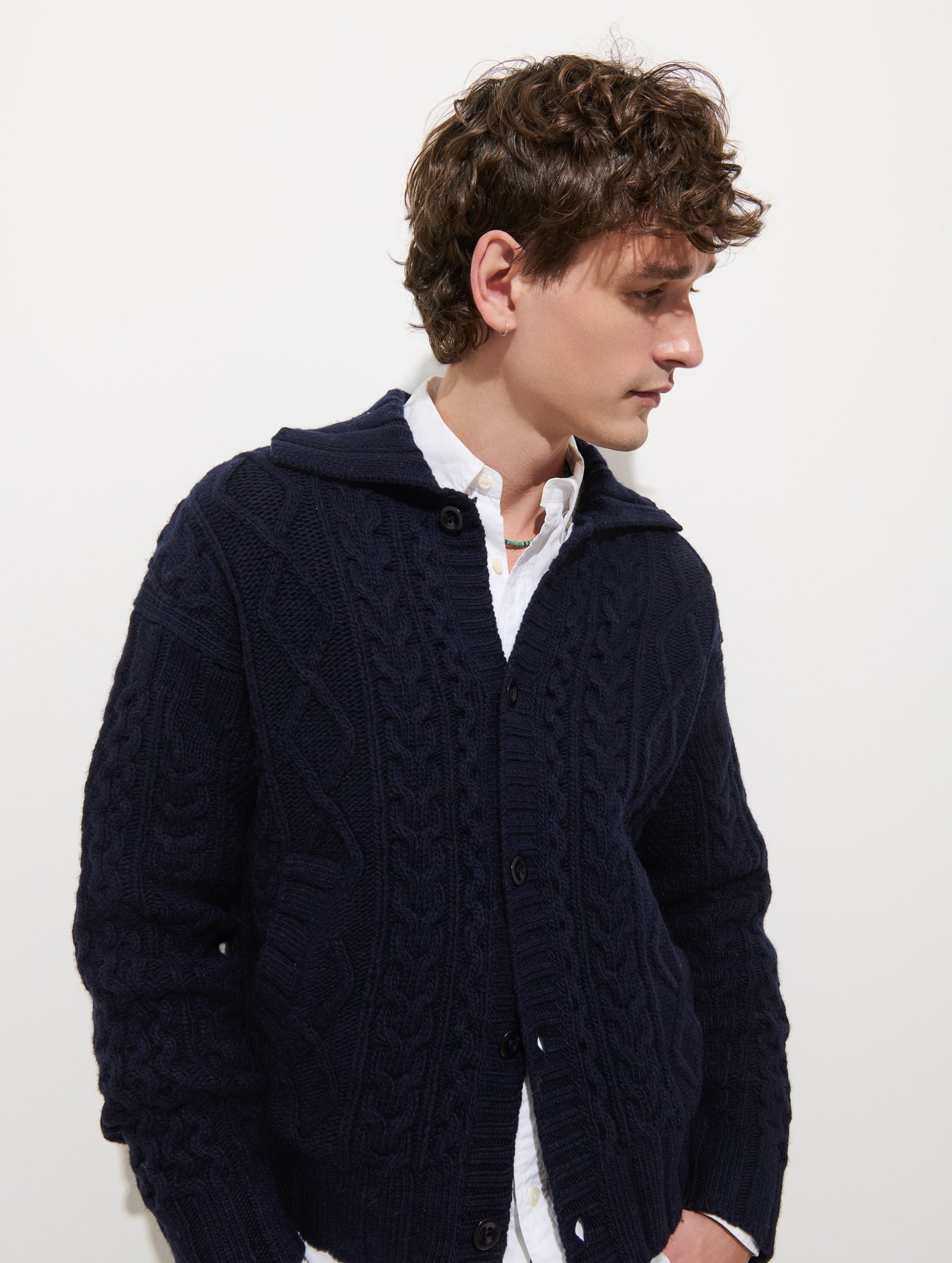Morrison Cable Cardigan in Wool
