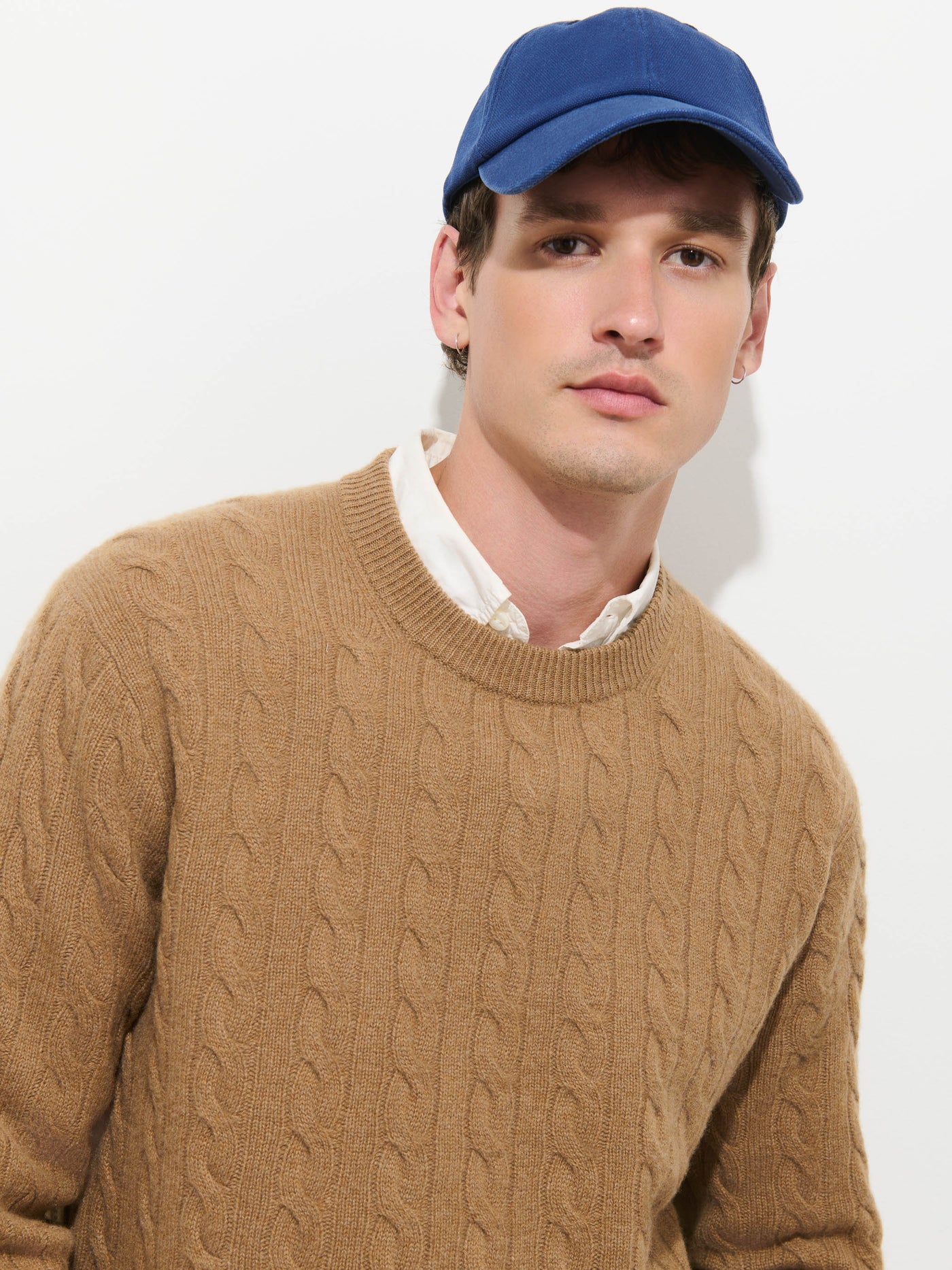 Kingston Cable Sweater in Washed Cashmere