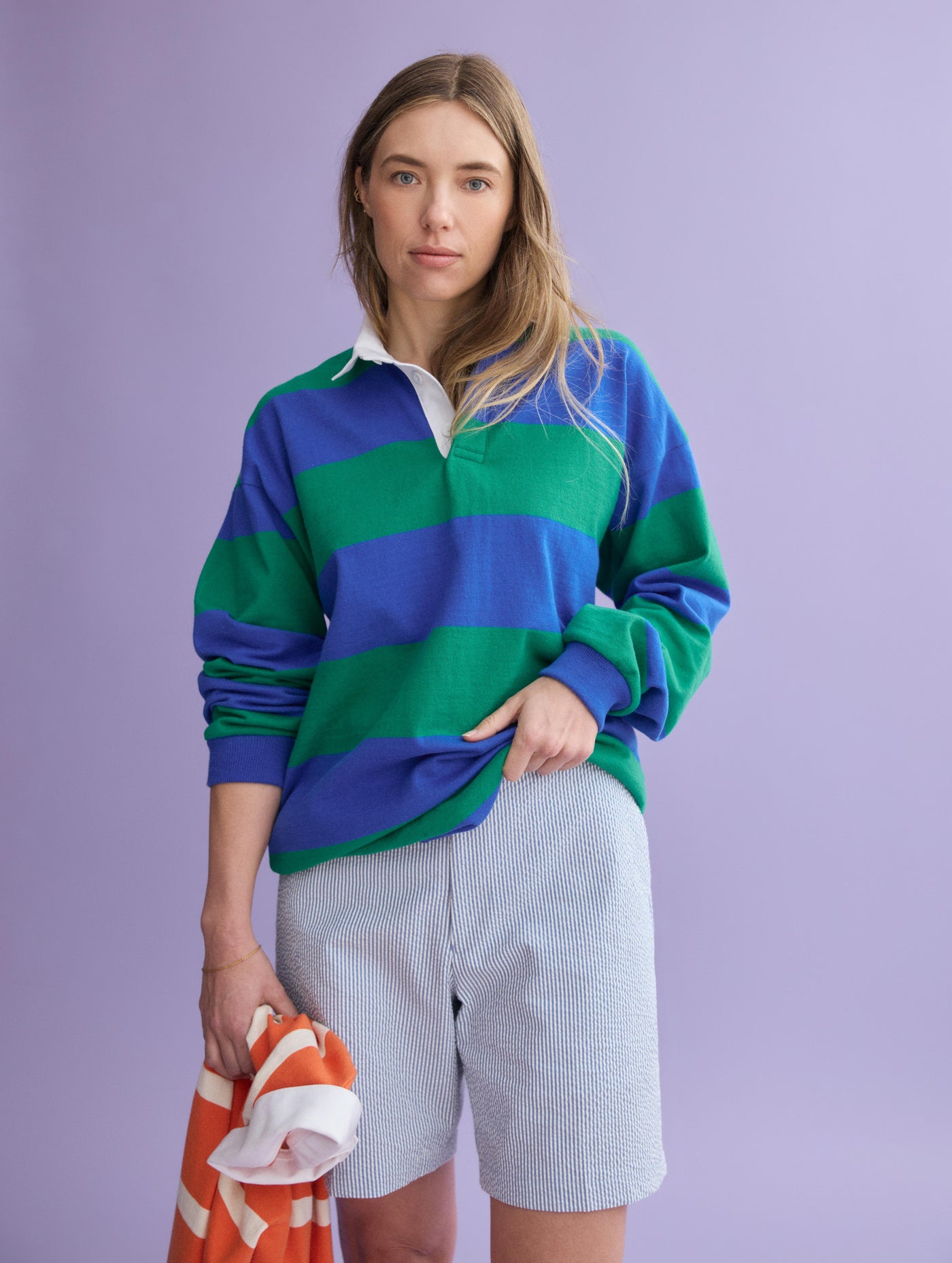 J.Press x Alex Mill Rugby Striped Shirt In Cotton