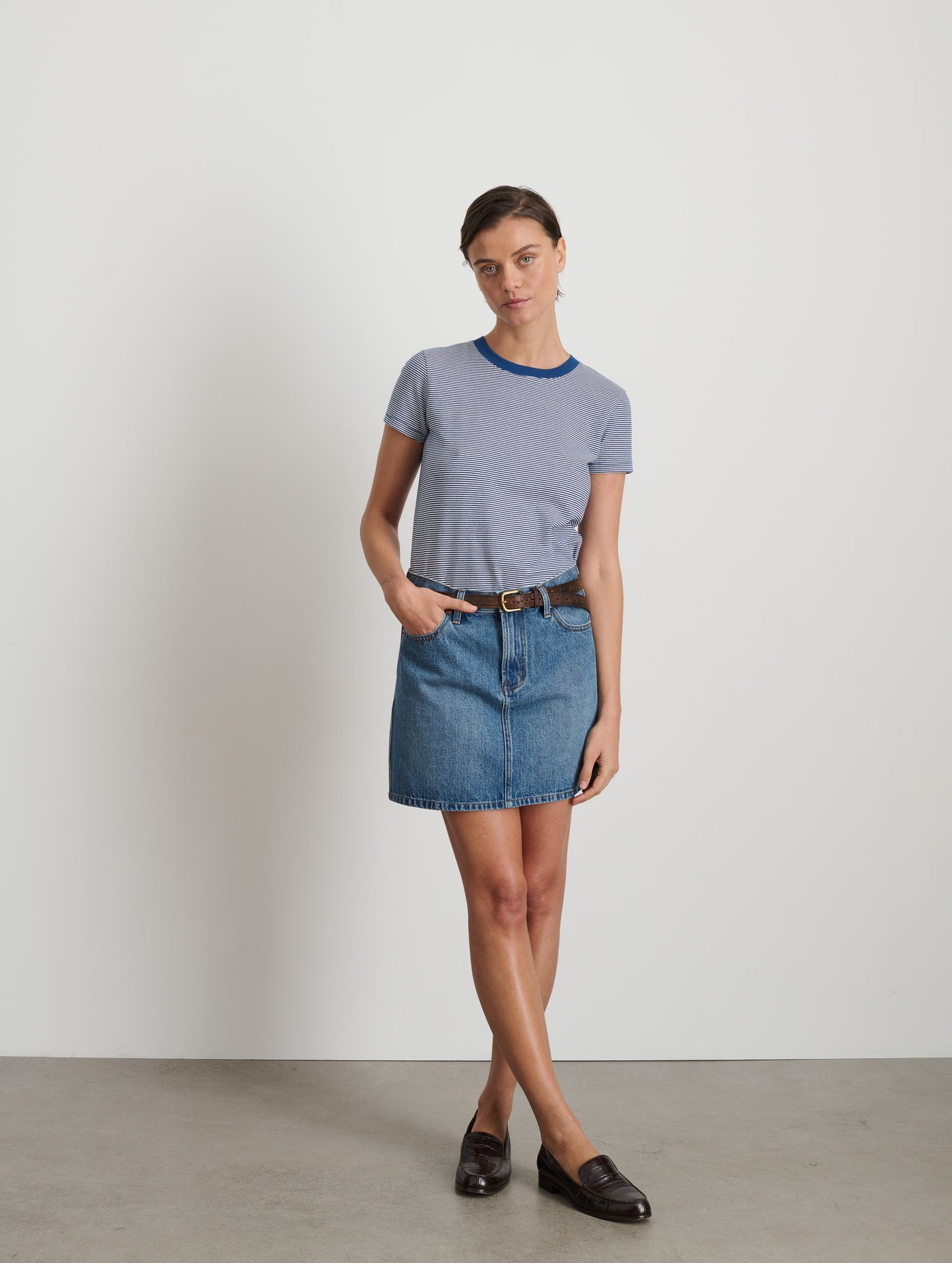 Andie Mini Skirt in Denim
