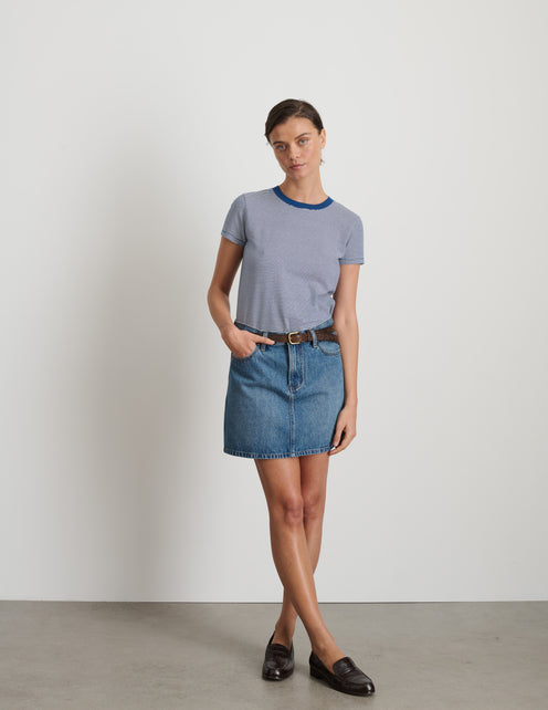 Andie Mini Skirt in Denim