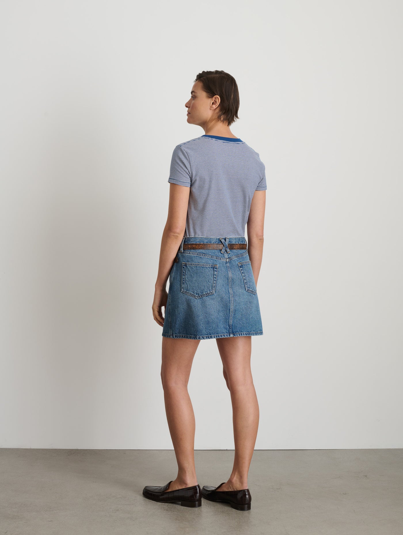 Andie Mini Skirt in Denim