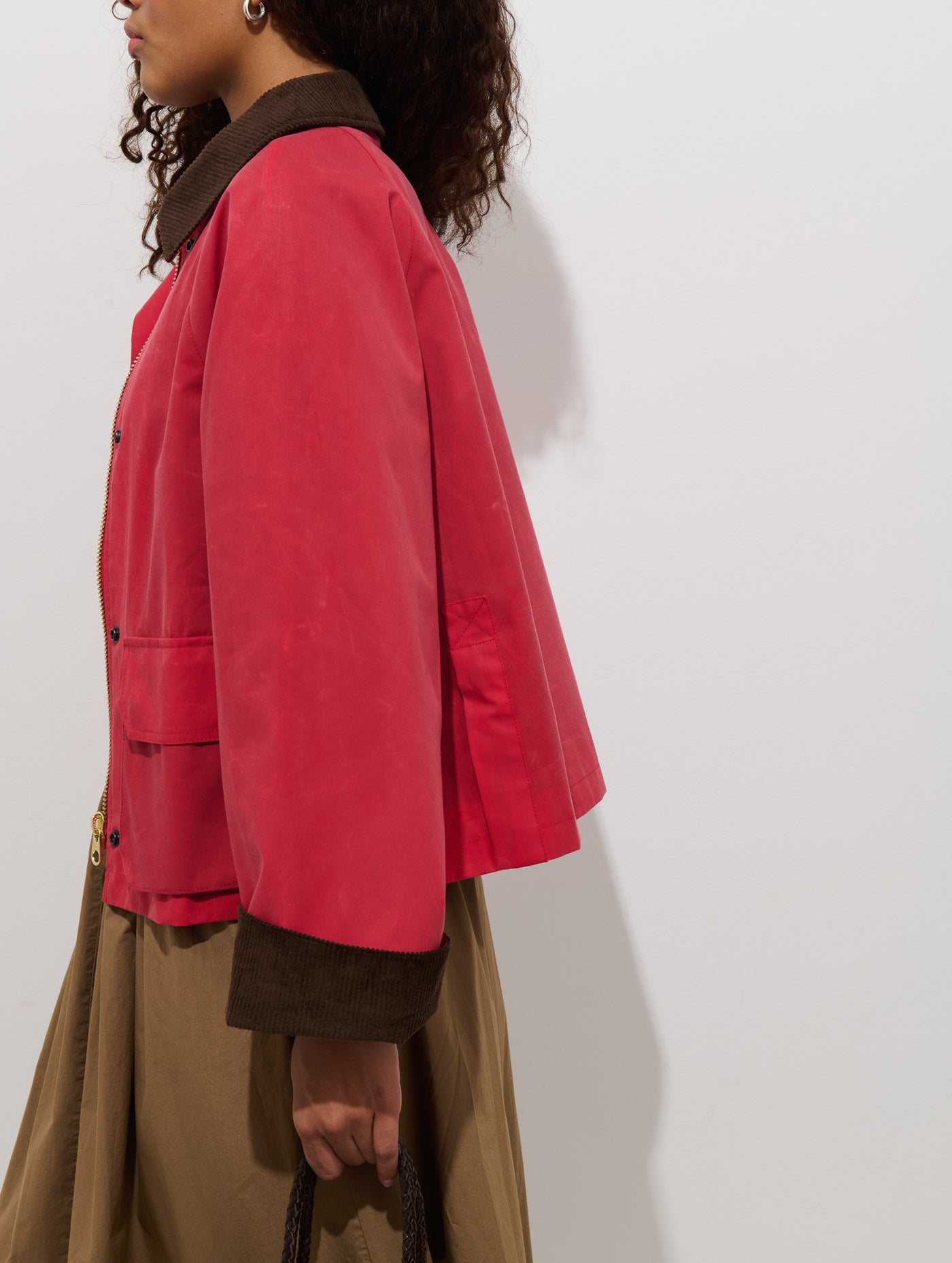 Chiltern Cropped Jacket In Waxed Canvas