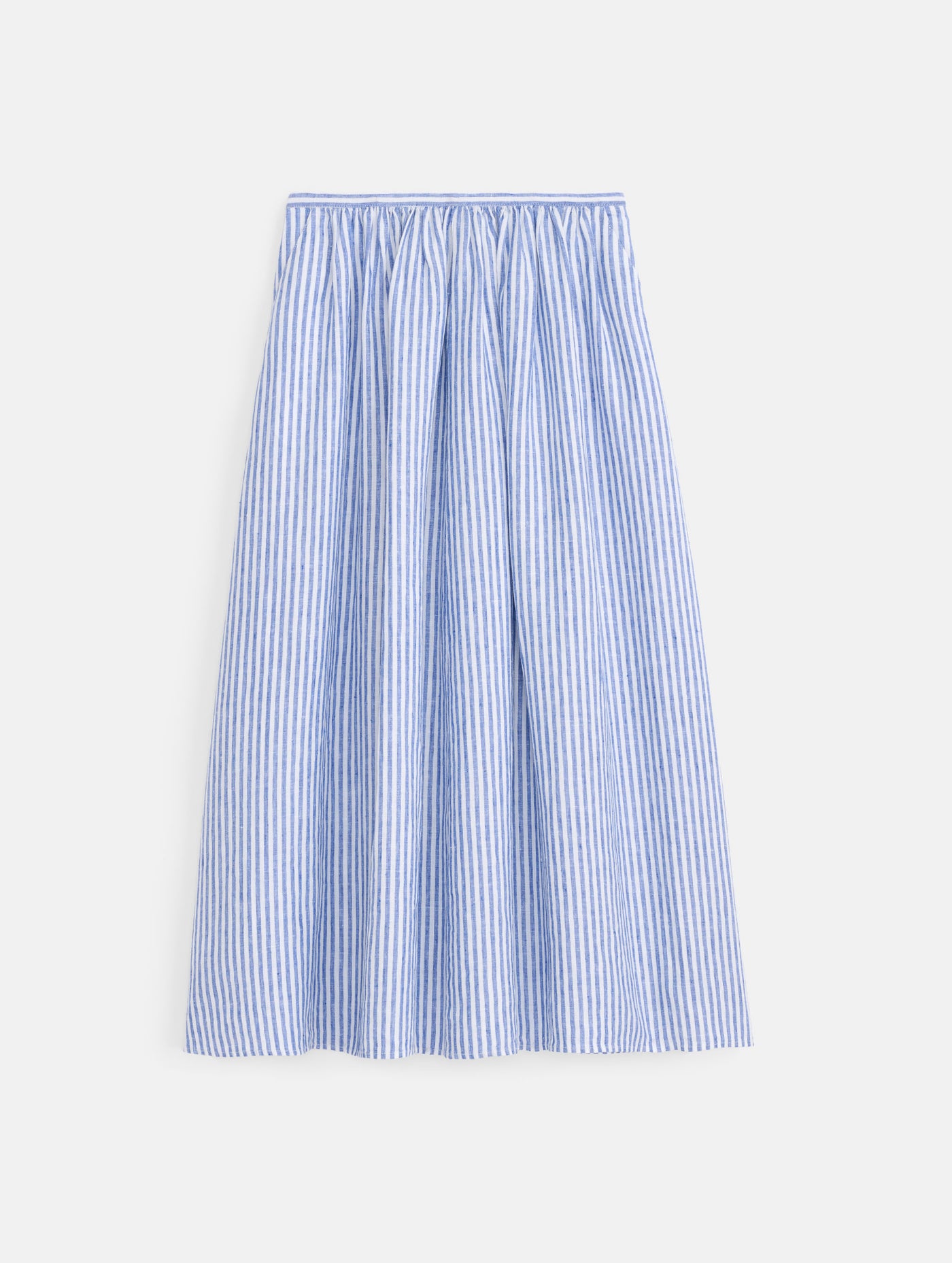 Sarah Striped Skirt In Linen