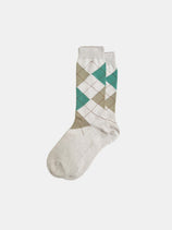 Maria La Rosa Argyle Socks In Natural