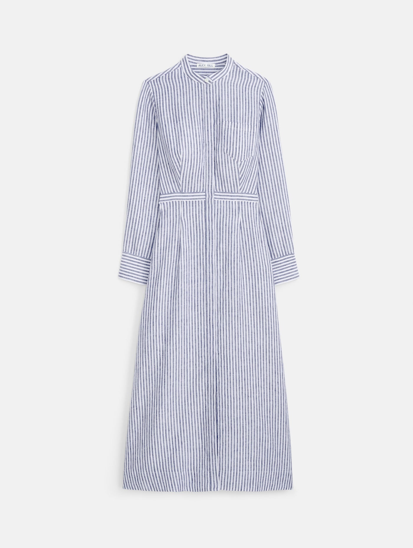 Isabella Striped Dress In Linen
