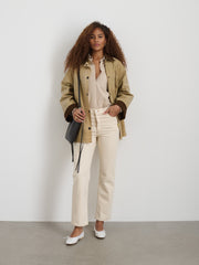 Chiltern Street Jacket In Waxed Cotton In Khaki