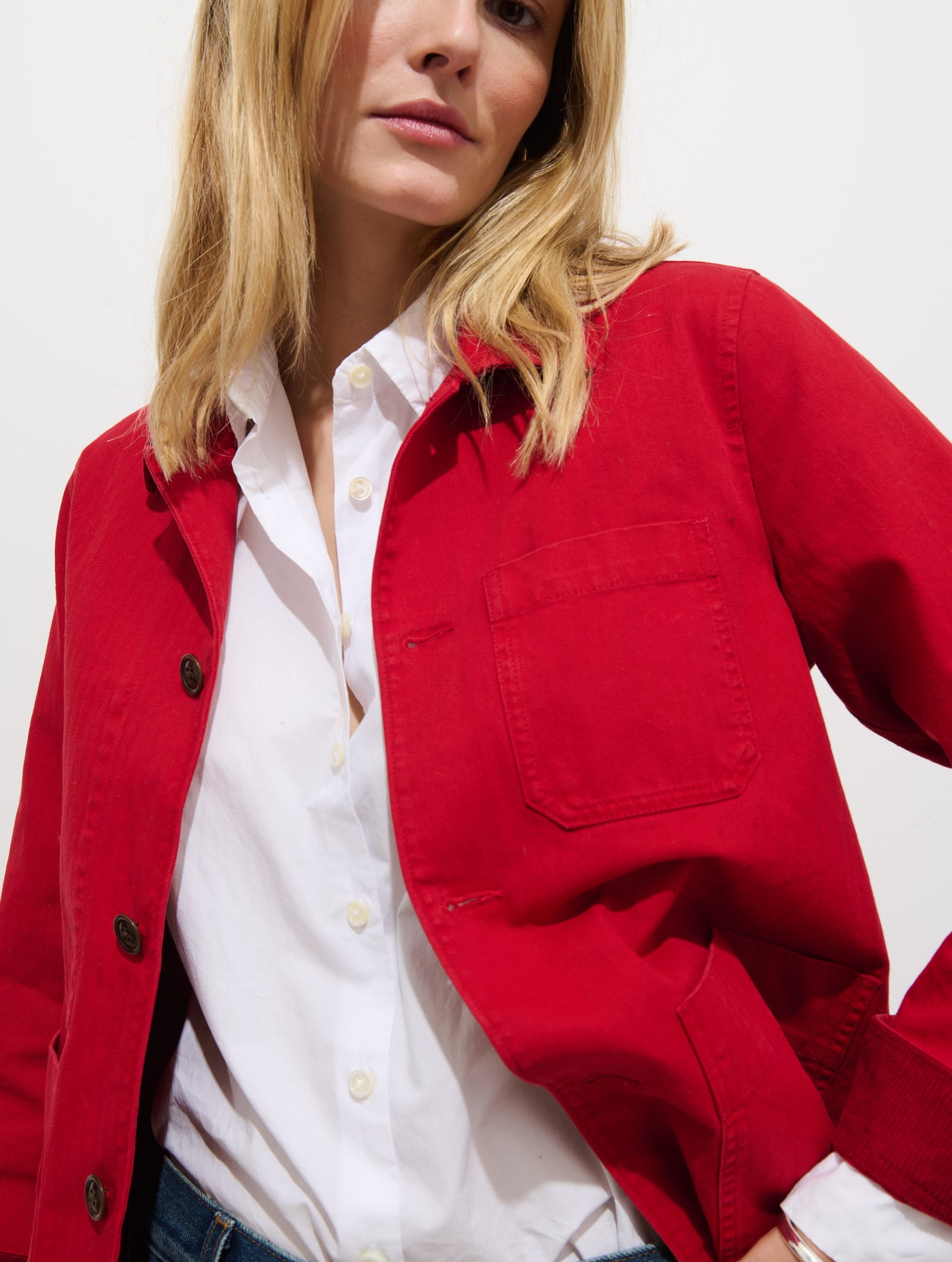 Britt Work Jacket In Herringbone
