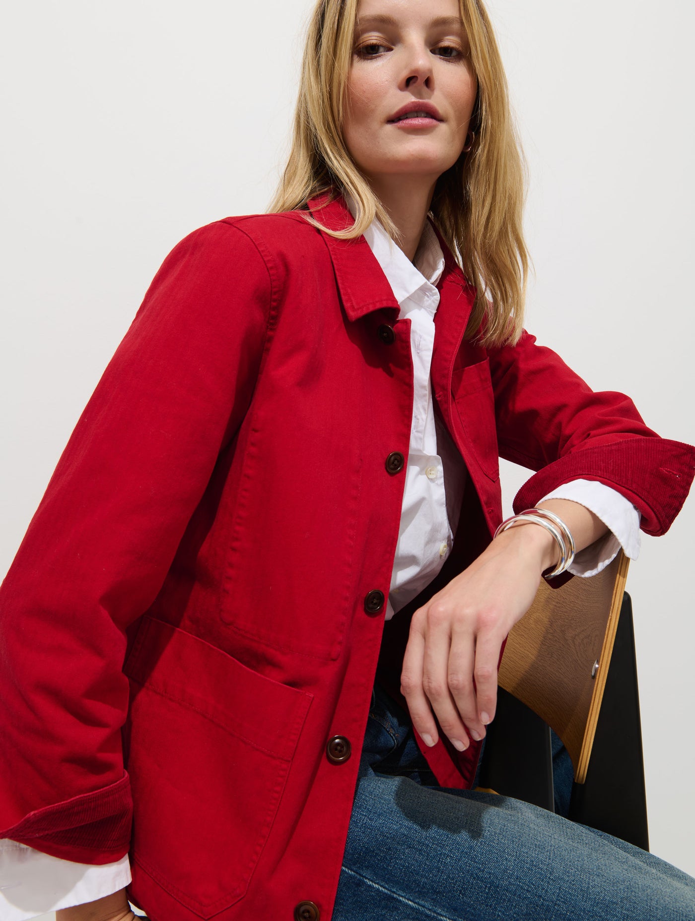 Britt Work Jacket In Herringbone