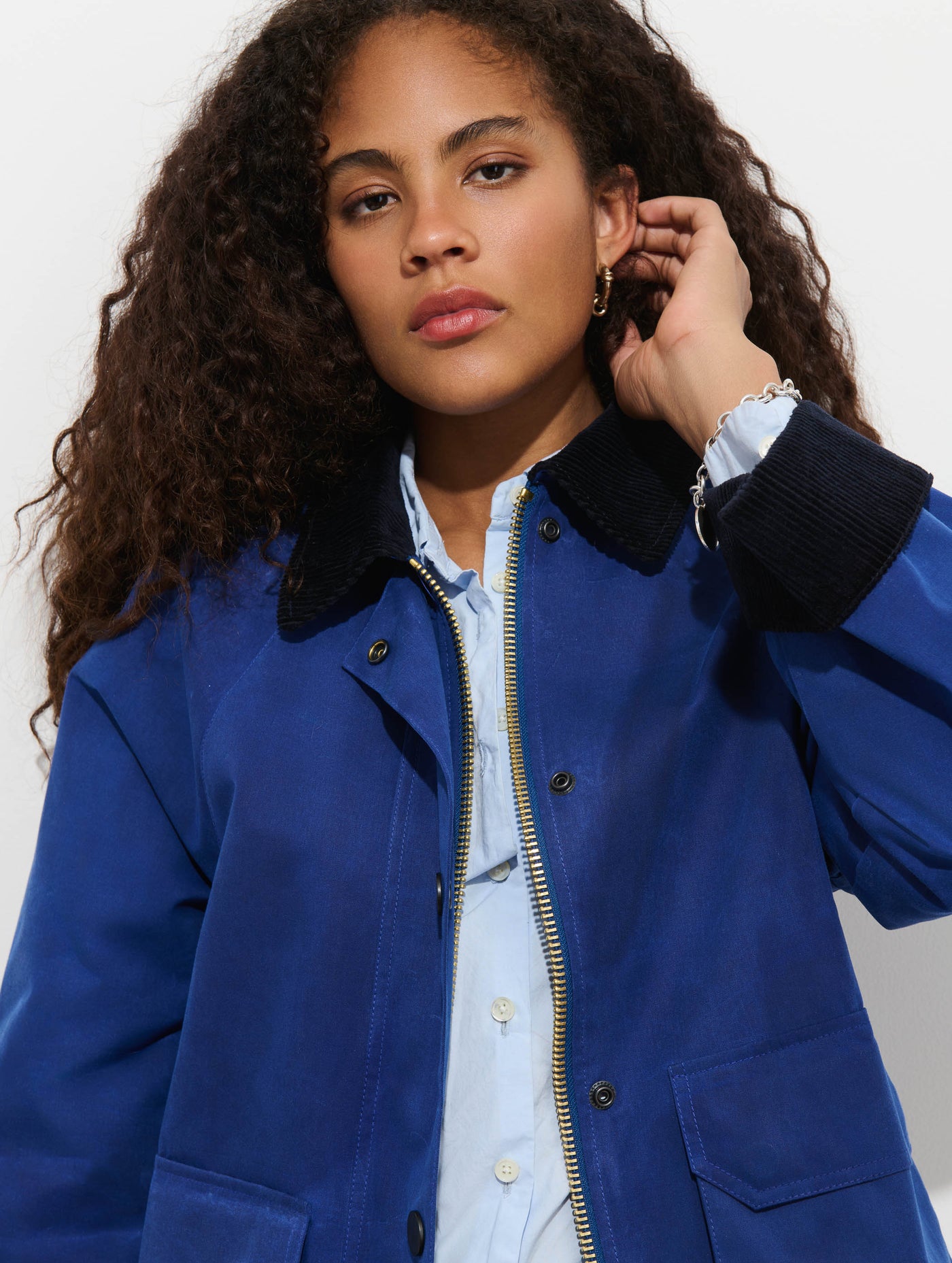 Chiltern Cropped Jacket In Waxed Canvas