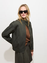 Brighton Zip Jacket in Twill Gabardine