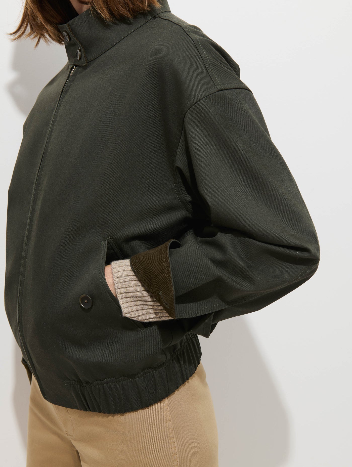 Brighton Zip Jacket in Twill Gabardine