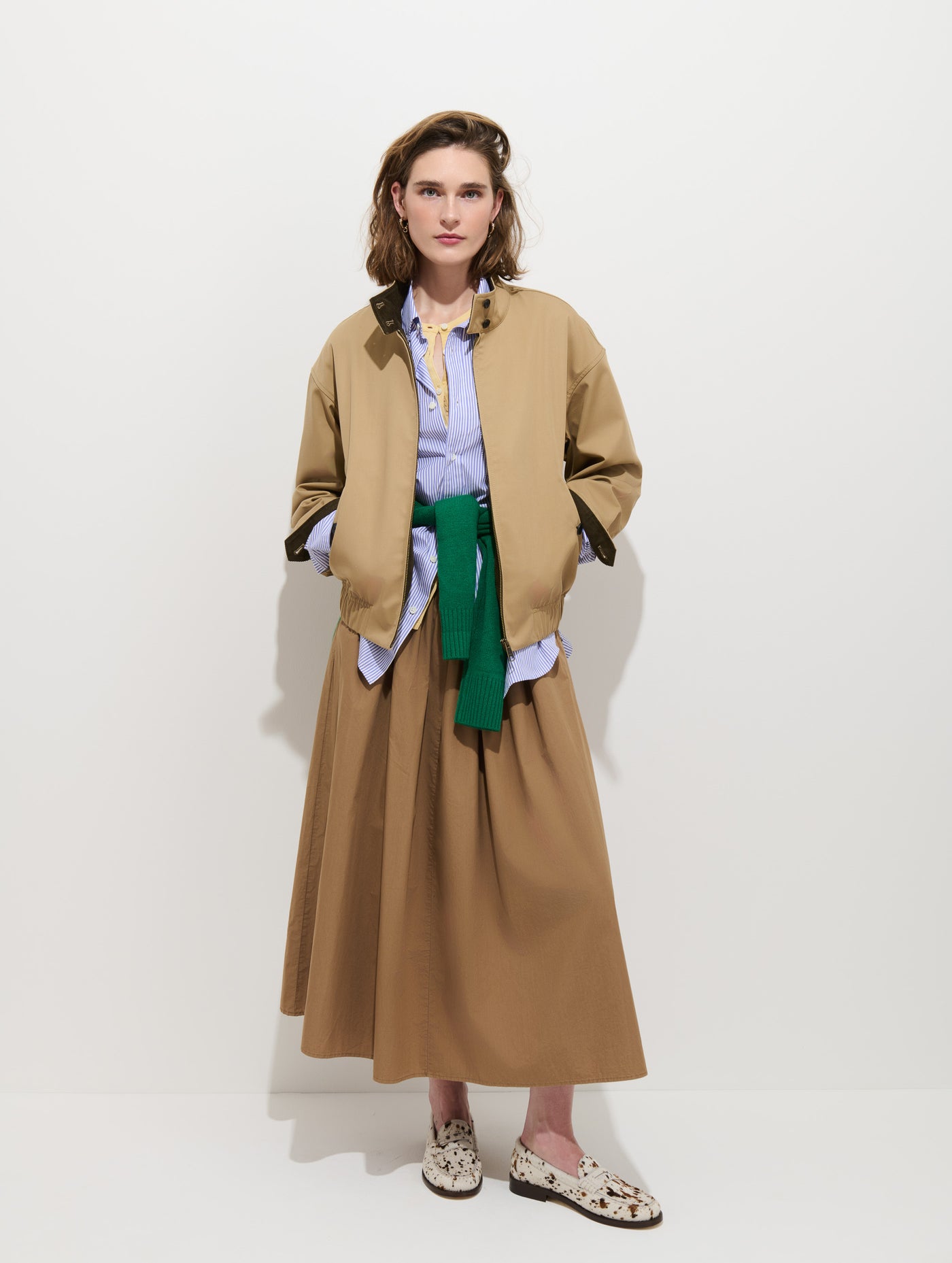 Brighton Zip Jacket in Twill Gabardine