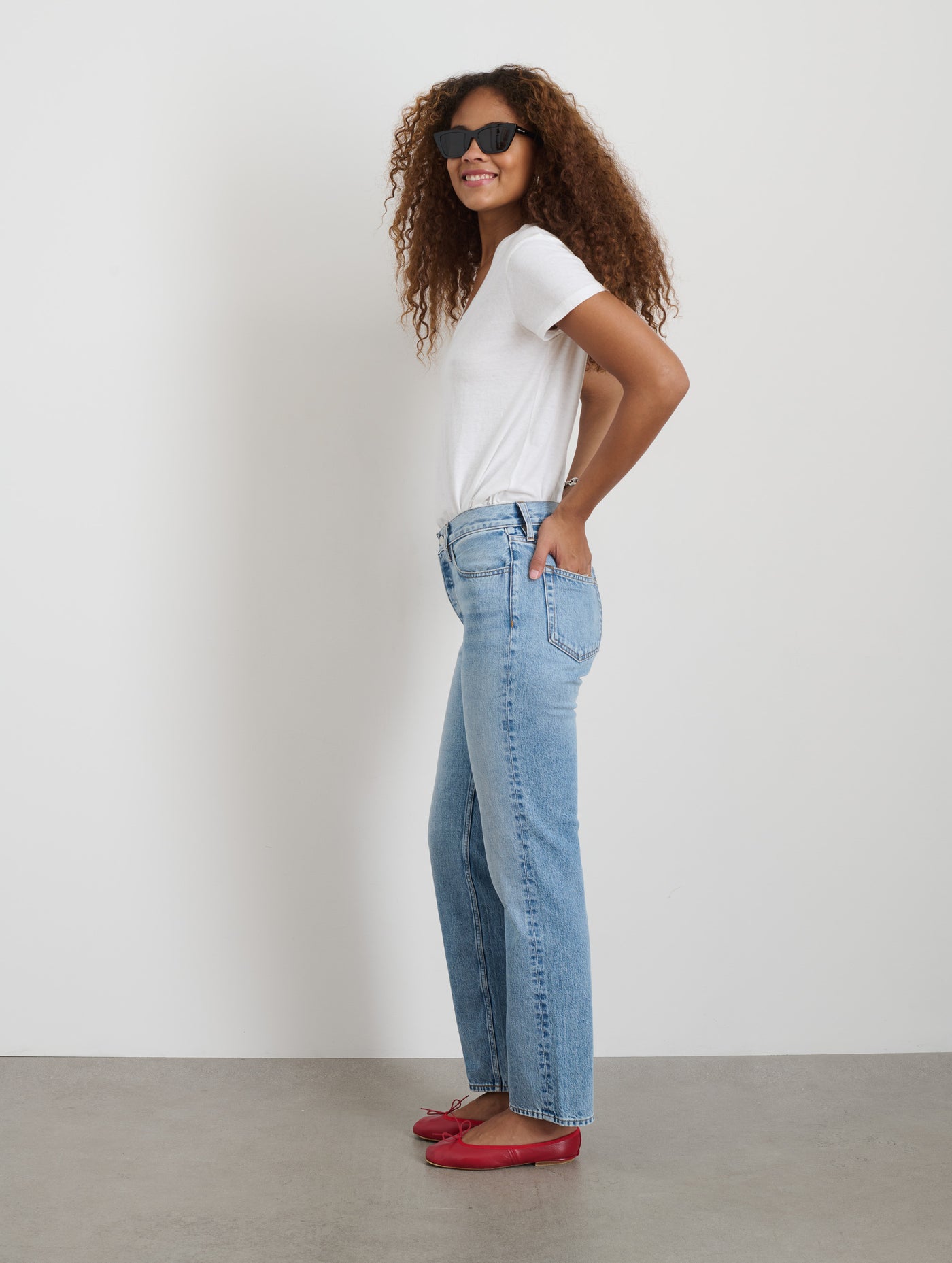 Jane Mid Rise Straight Jean