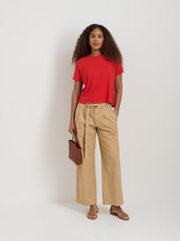Ina Pleated Pant In Lightweight Twill