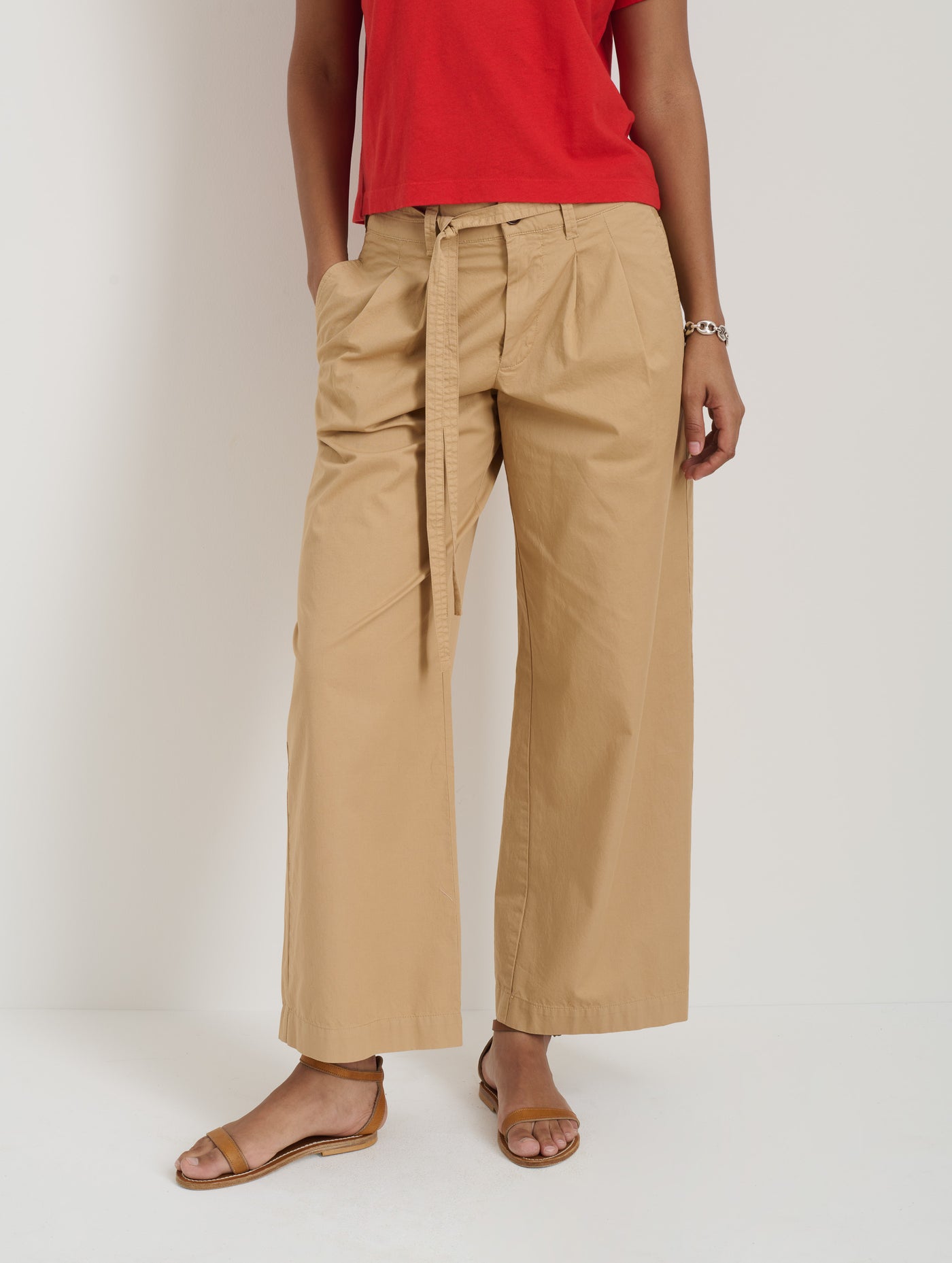 Ina Pleated Pant In Lightweight Twill