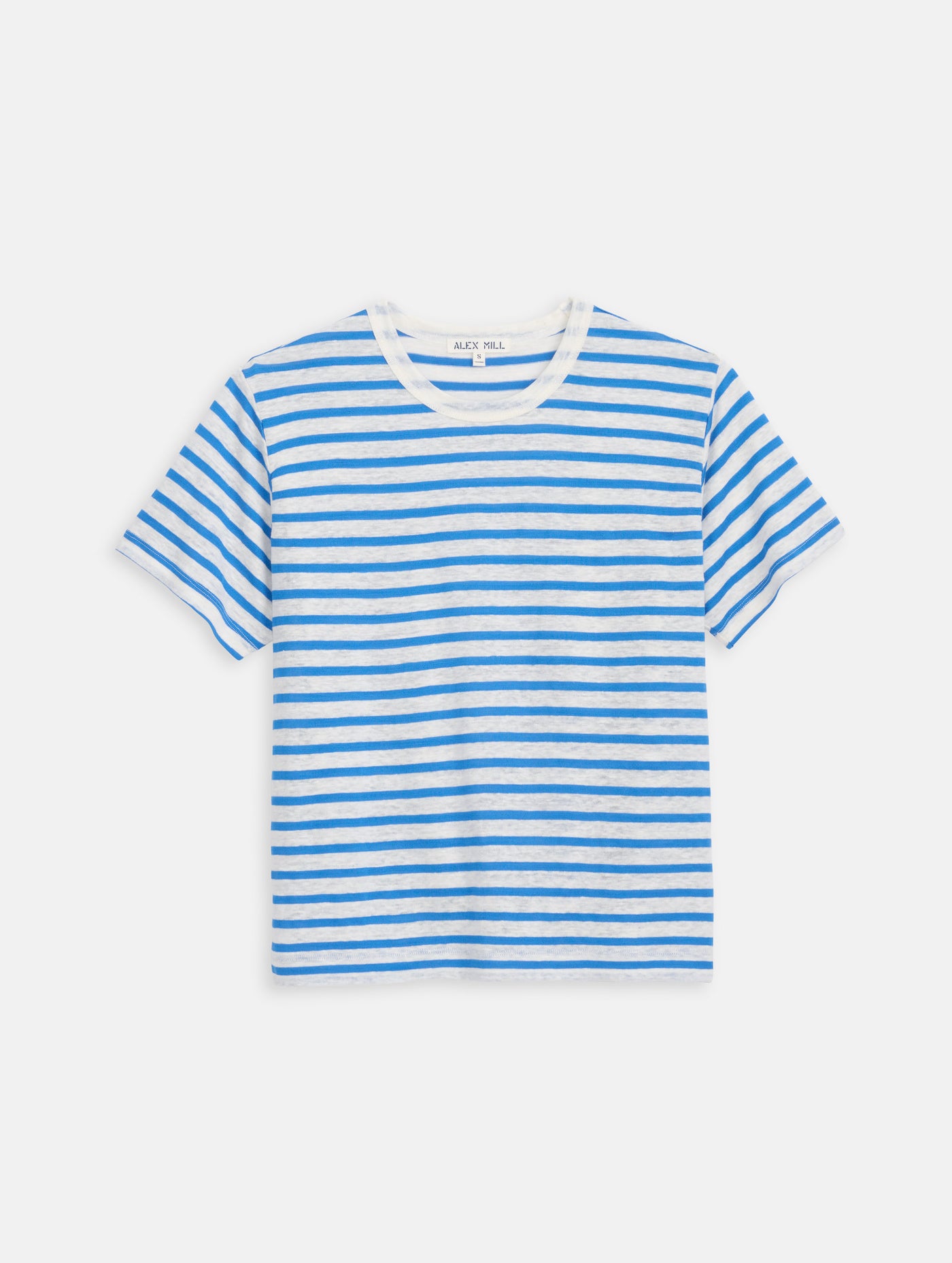 Garcon Striped Tee In Linen Cotton