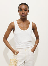Garcon Tank In Linen Cotton