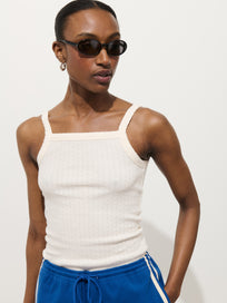 Lara Tank In Cotton Pointelle