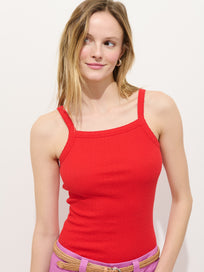 Lara Tank In Cotton Pointelle
