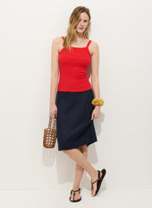 Maya Pencil Skirt In Linen