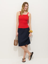 Maya Pencil Skirt In Linen