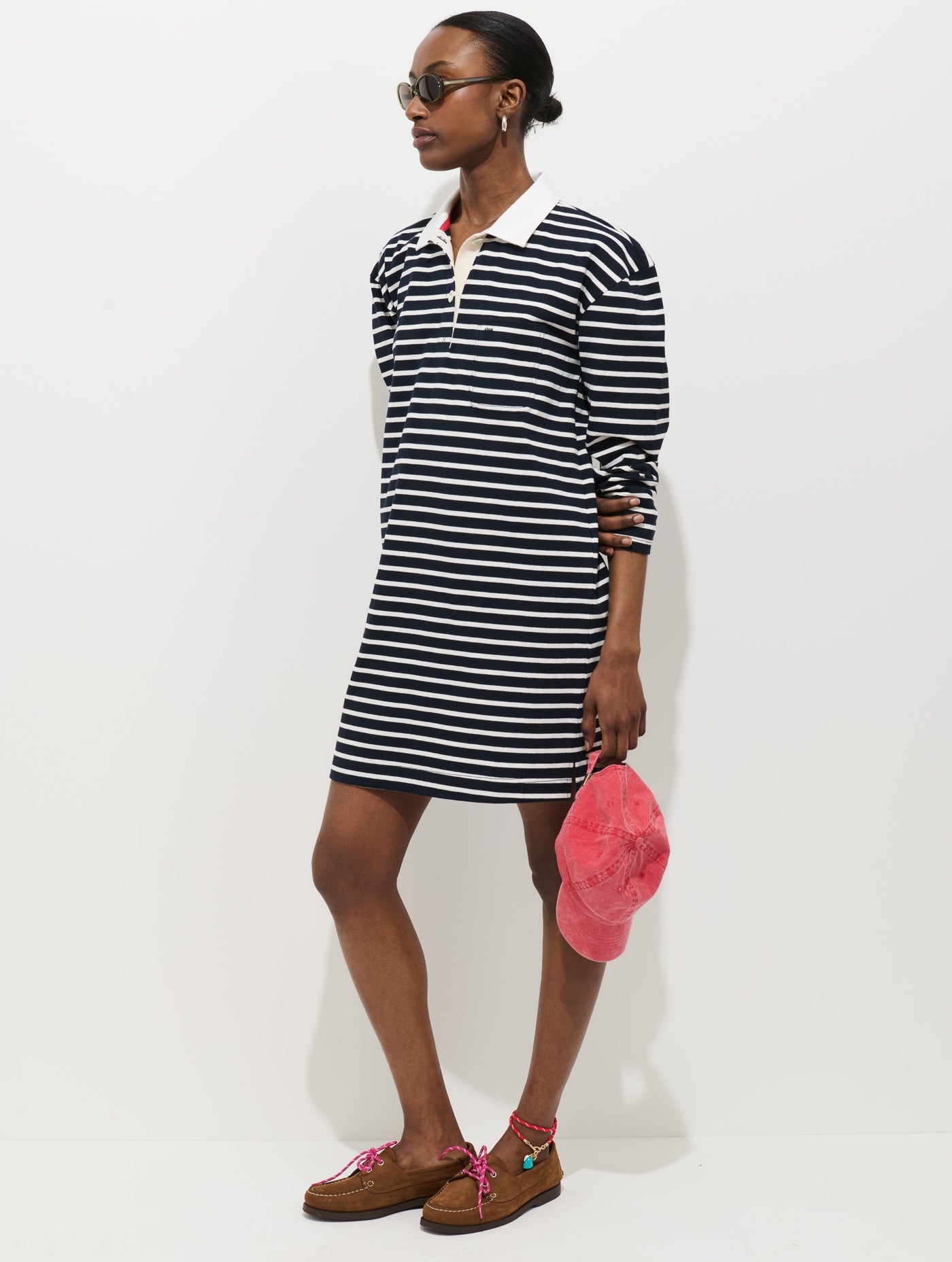 Lizzy Rugby Stripe Dress In Cotton Jersey