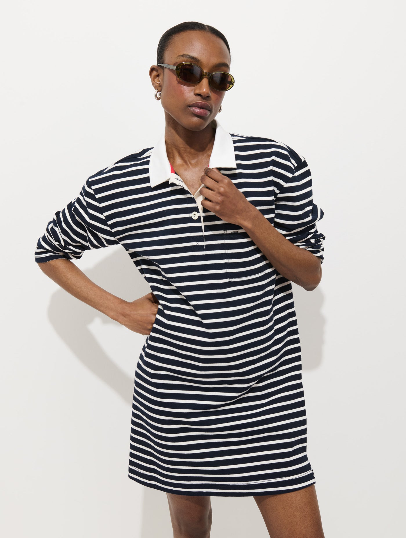 Lizzy Rugby Stripe Dress In Cotton Jersey