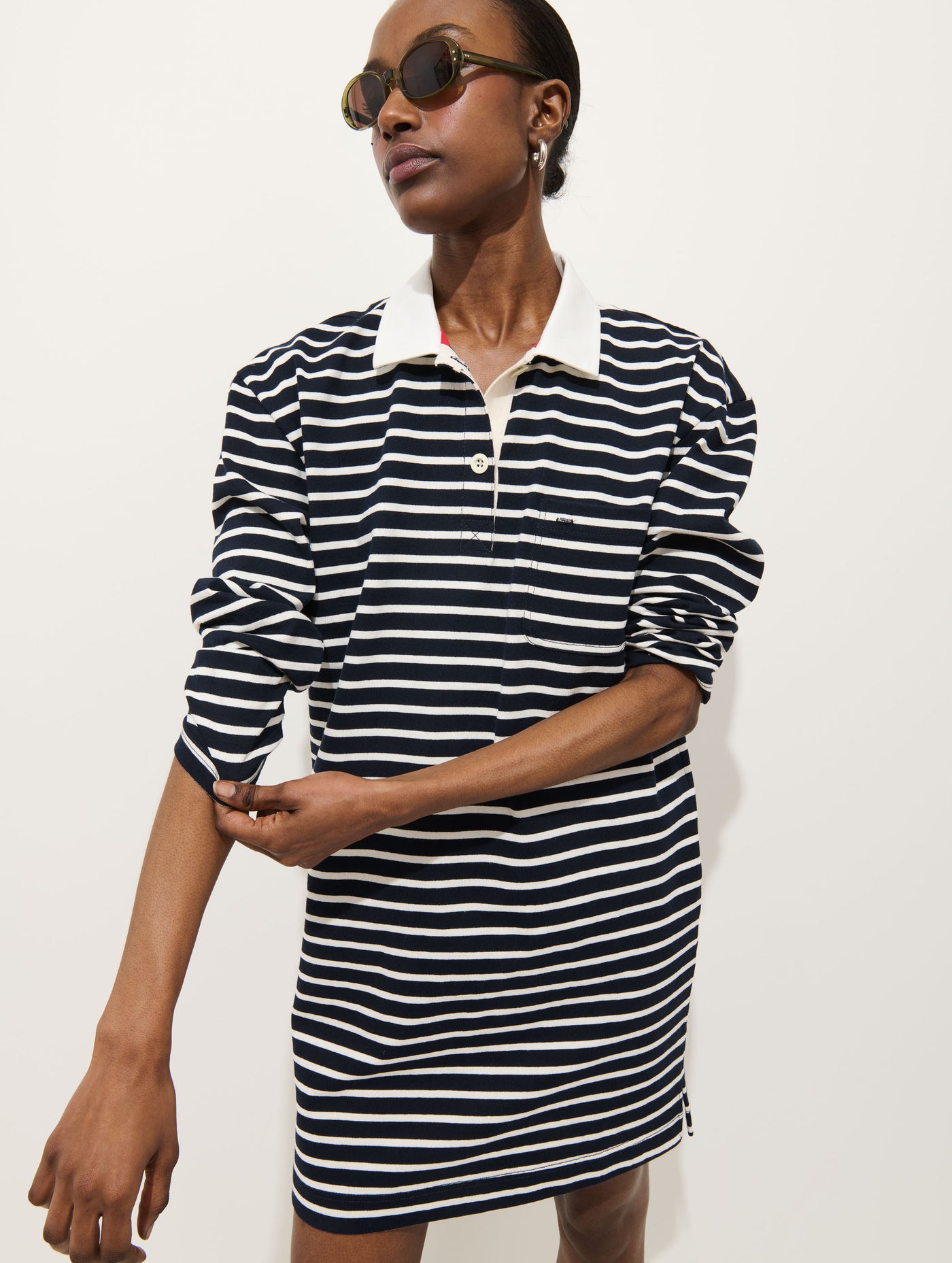 Lizzy Rugby Stripe Dress In Cotton Jersey