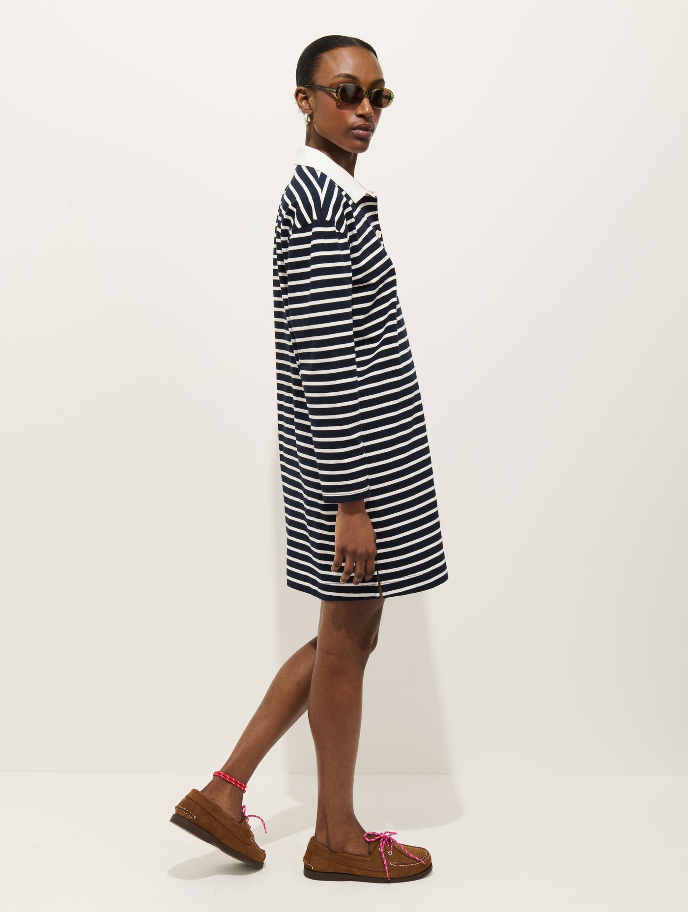 Lizzy Rugby Stripe Dress In Cotton Jersey