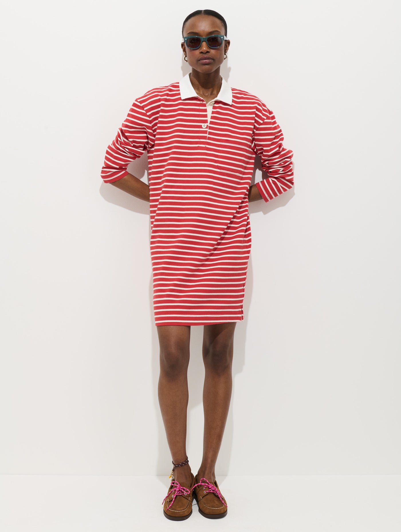 Lizzy Rugby Stripe Dress In Cotton Jersey