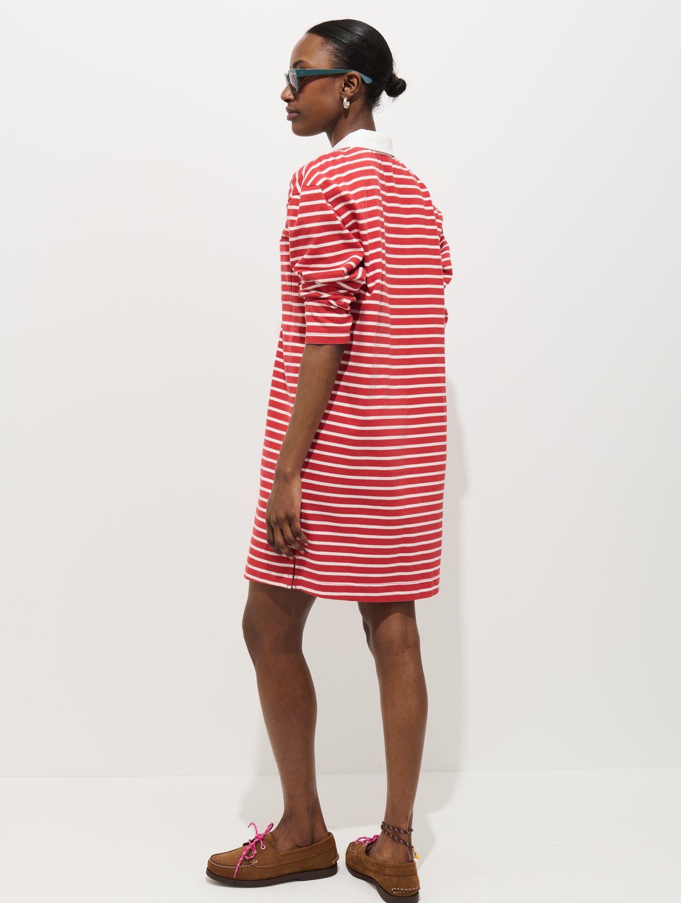 Lizzy Rugby Stripe Dress In Cotton Jersey