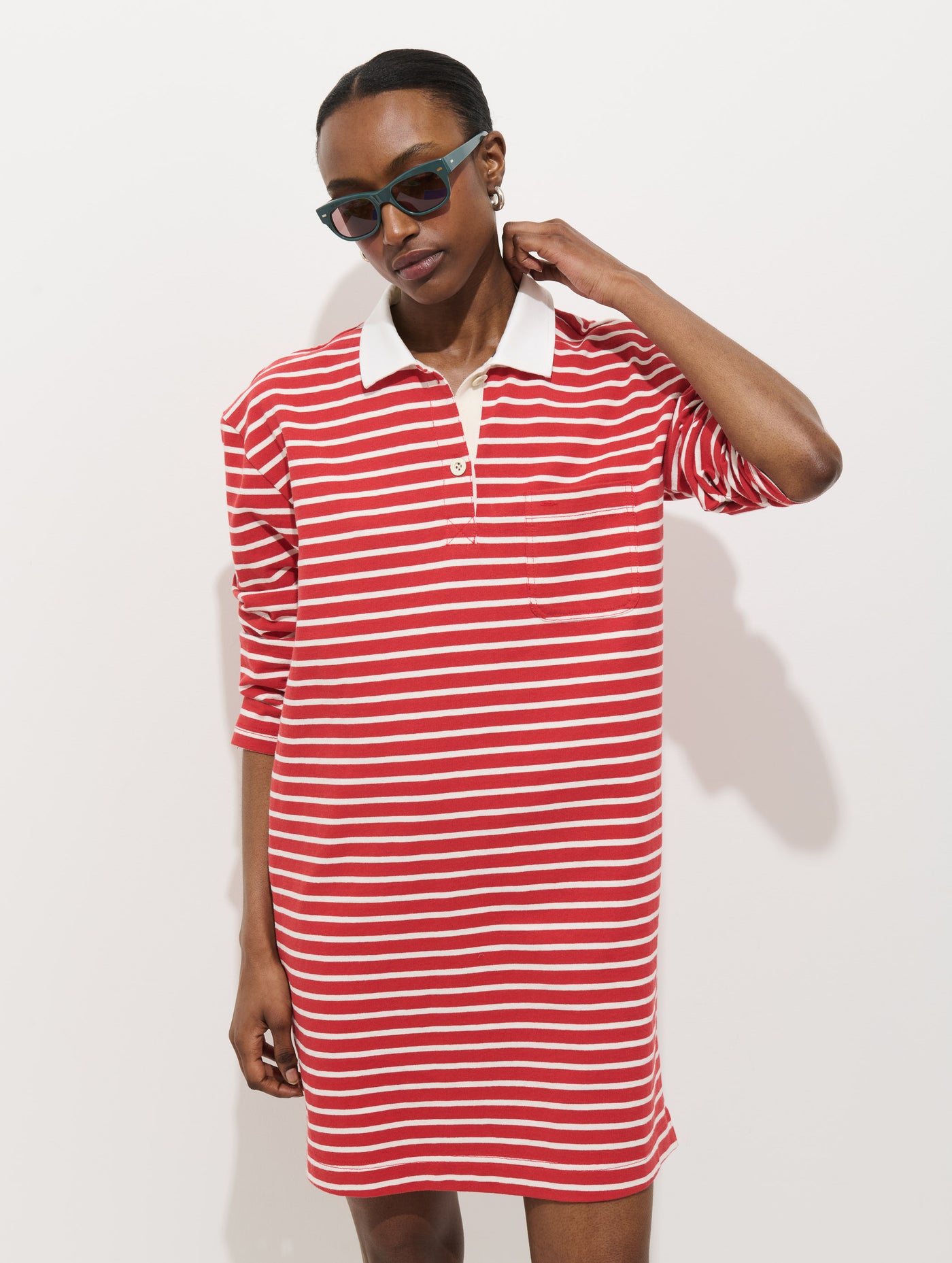 Lizzy Rugby Stripe Dress In Cotton Jersey