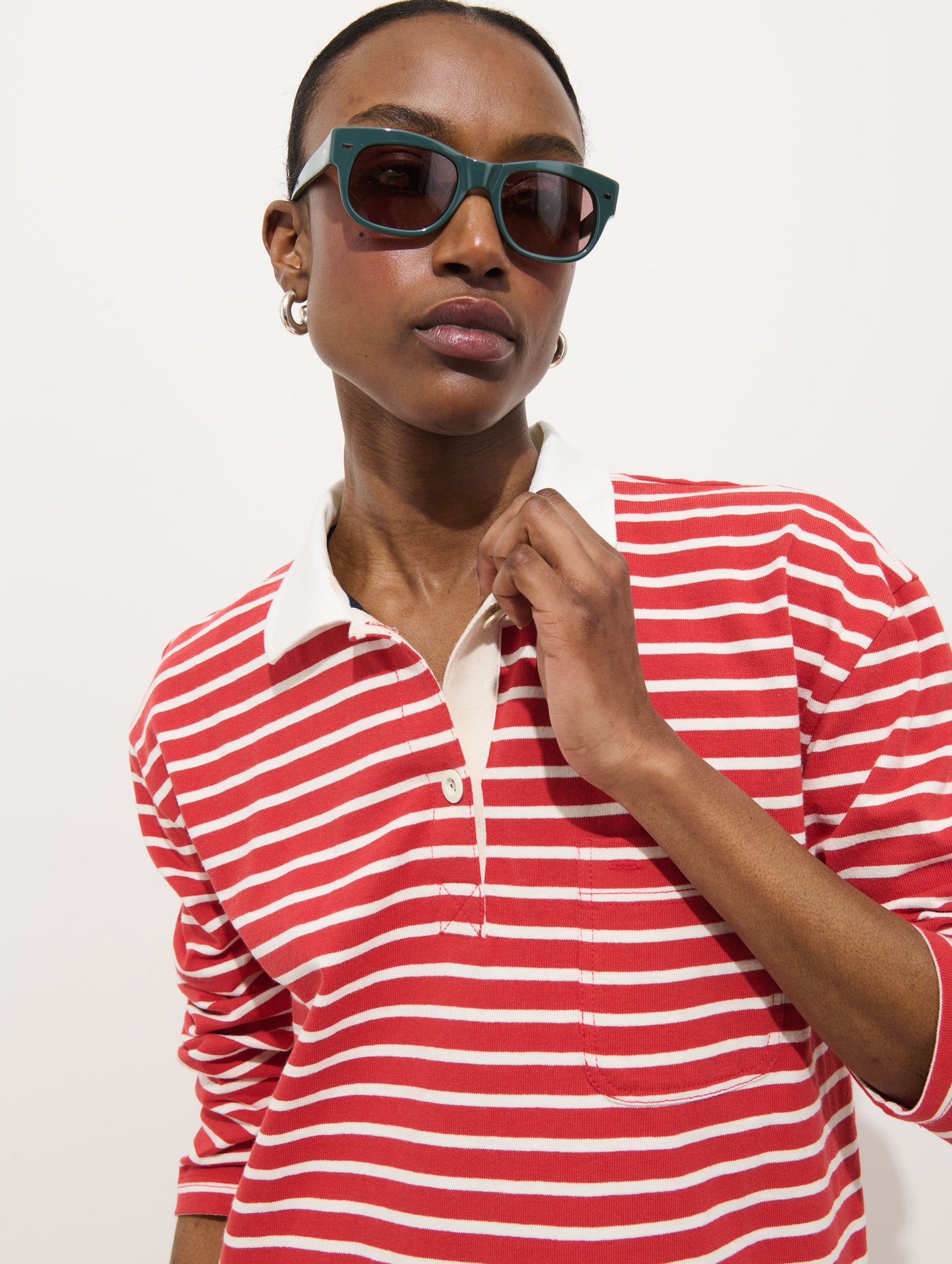 Lizzy Rugby Stripe Dress In Cotton Jersey