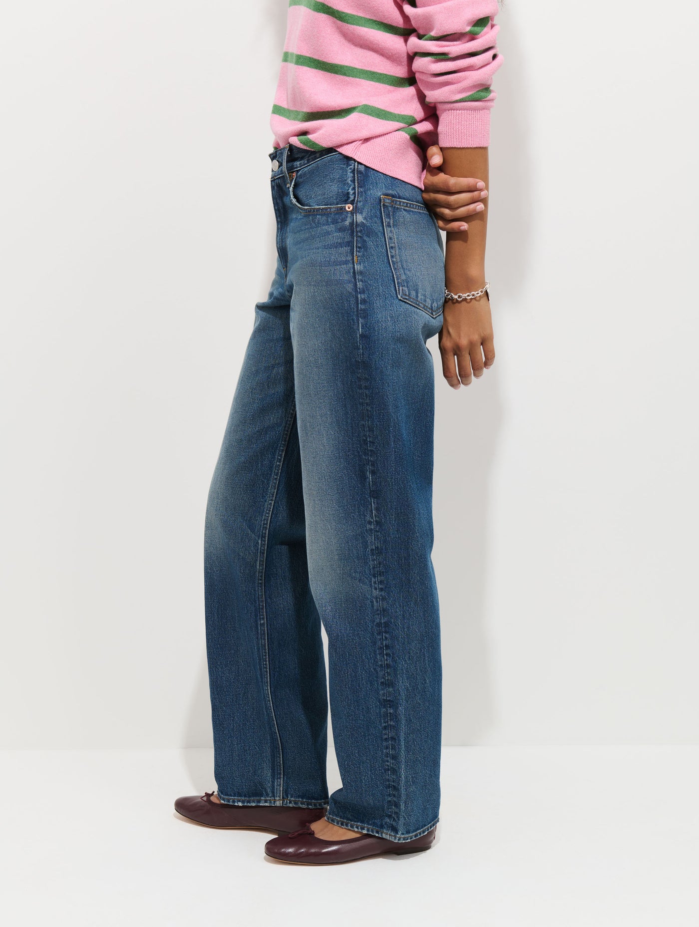 Violet Mid Rise Relaxed Jean