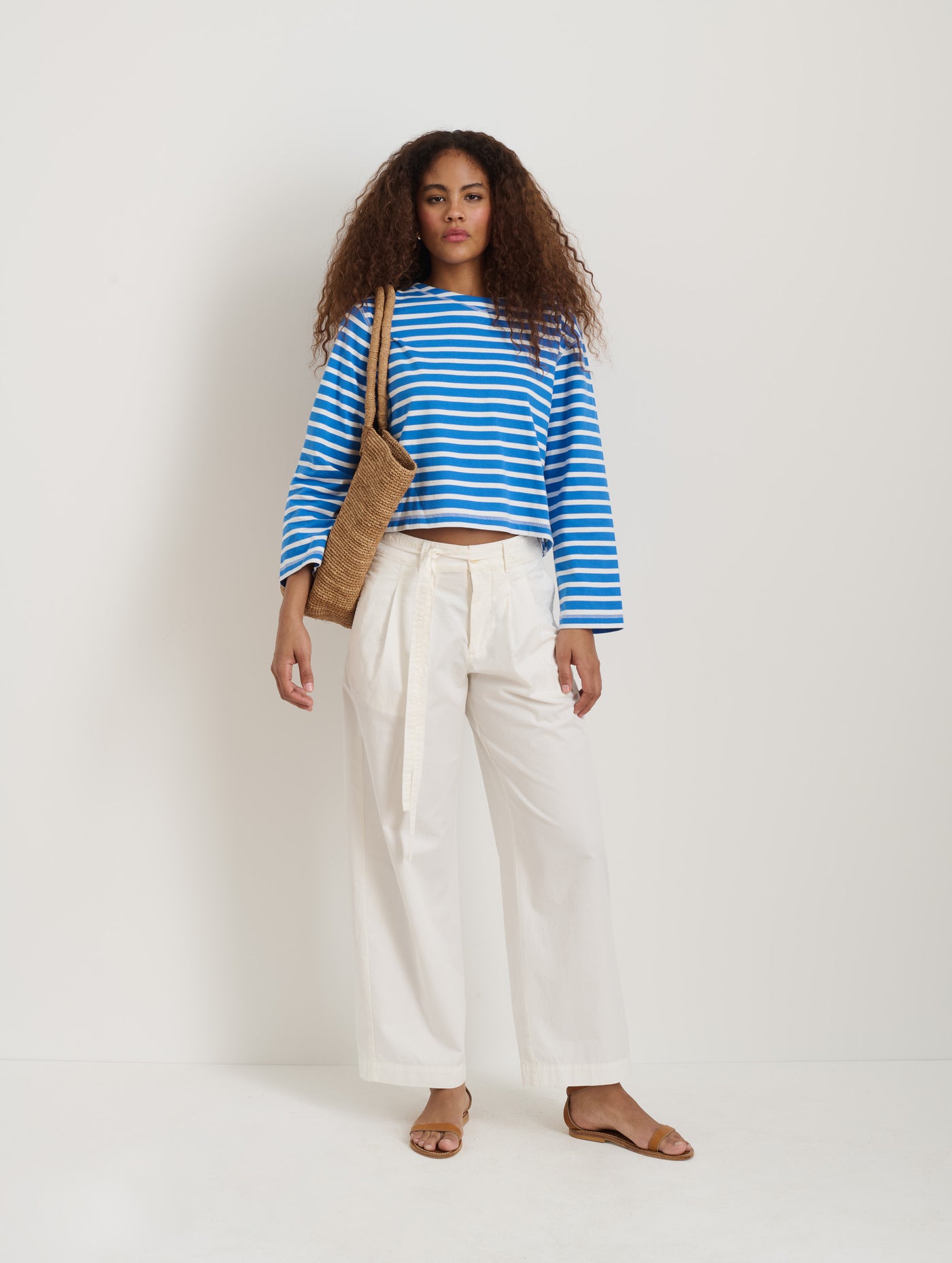 Ina Pleated Pant In Lightweight Twill