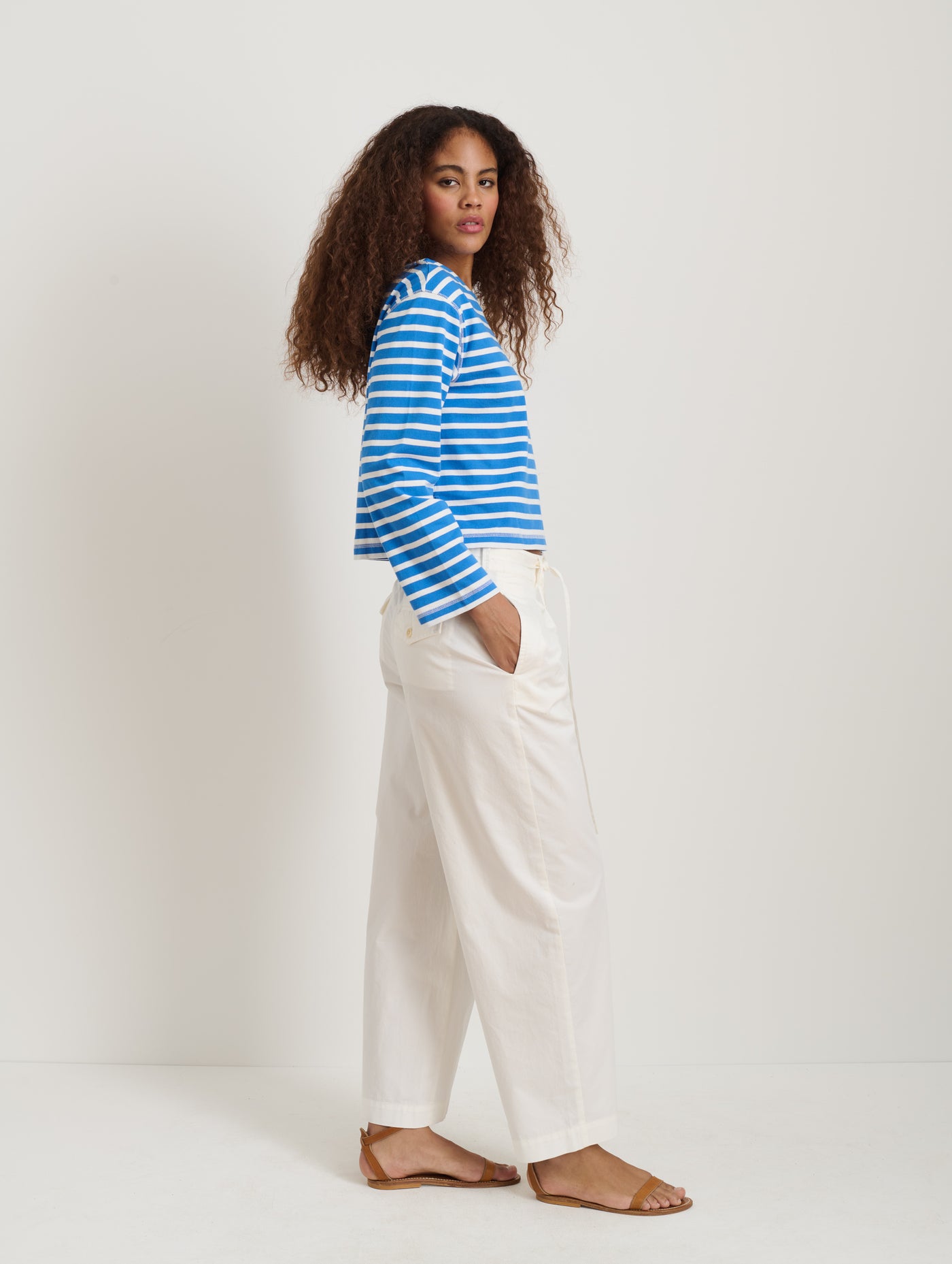 Ina Pleated Pant In Lightweight Twill