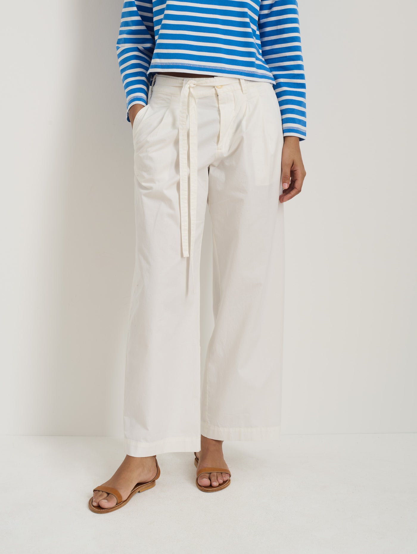 Ina Pleated Pant In Lightweight Twill