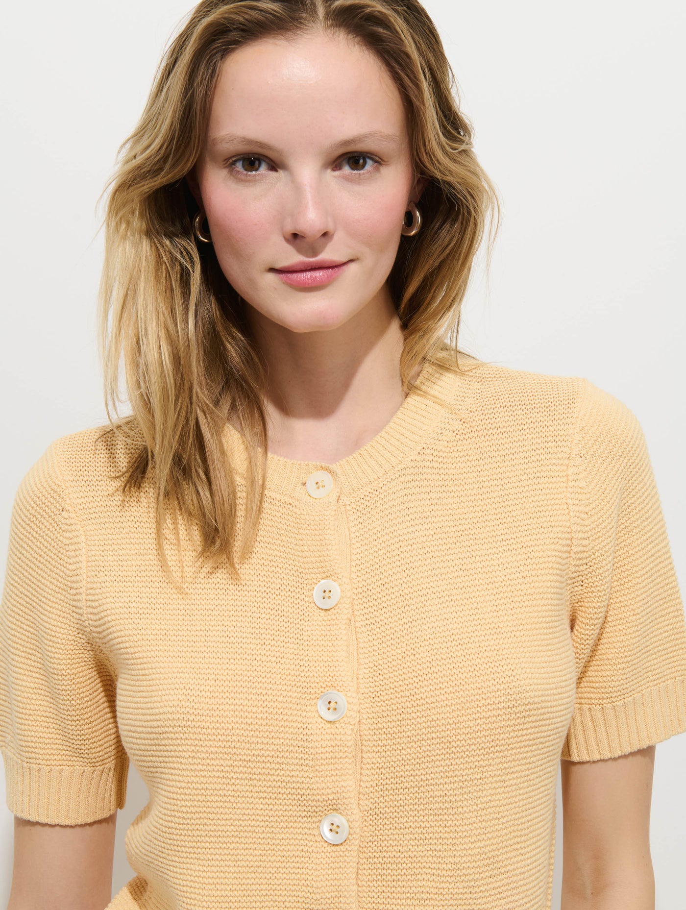 Elle Cardigan In Linen Cotton