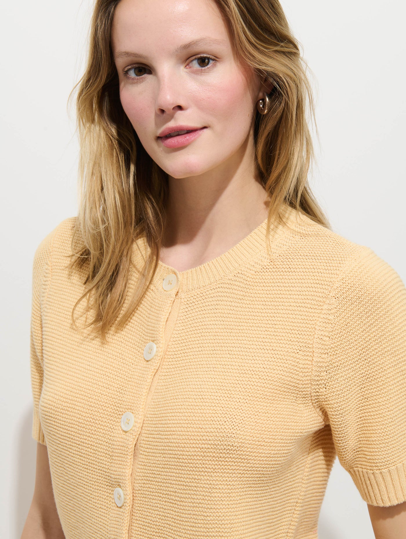 Elle Cardigan In Linen Cotton