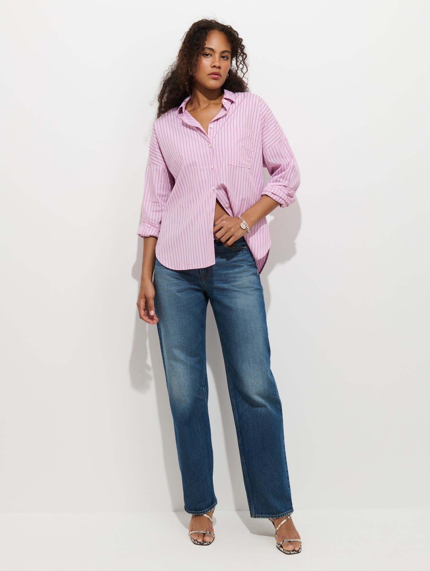 Jo Shirt In Stripe Cotton Poplin