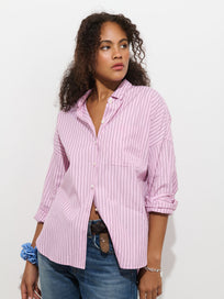 Jo Shirt In Stripe Cotton Poplin
