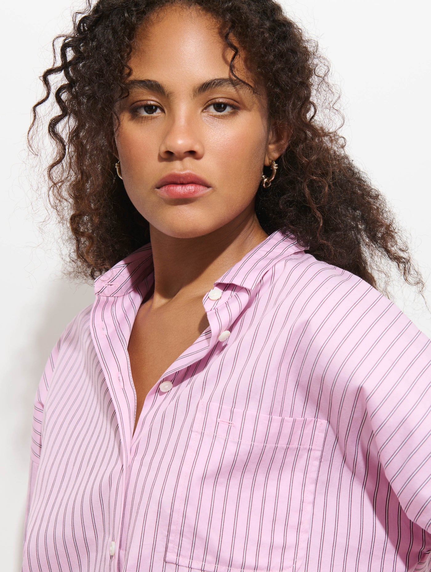 Jo Shirt In Stripe Cotton Poplin